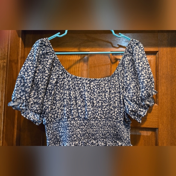 Shein, Women's size Large, Mini Dress,Blue Perfect Shape, Never Worn, Polyester - Picture 7 of 8